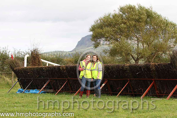 Fence officials at the Route Point to Point Steeplechases at Limavady - FT8E8282-1