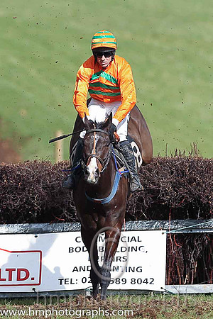 03rd VALMY BAIE (FR) and B O'Neill ( 18 , ORANGE; orange,green chevrons sleeves; orange  green hooped cap ) Trainer: D.M. Christie,, Owner : Ray Nicholas