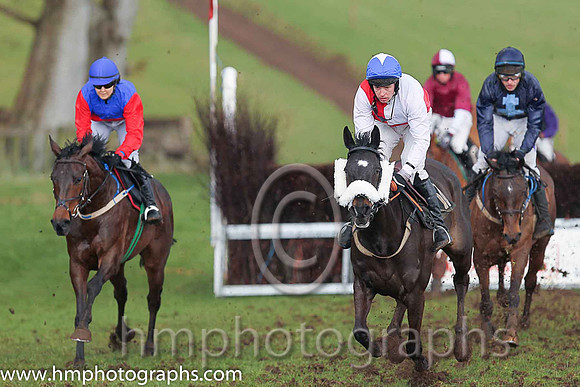 MARTHA MAY and Miss A O;Sullivan ( 1 , ROYAL BLUE,red hoop; red sleeves; red cap ) Trainer: S. Michael Millar,, Owner : S. Michael Millar