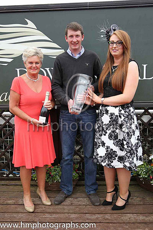 Sarah Hamill , George Murphy and Barbara Ward after Confrontational and Shane Foley, trainer John Joseph Murphy won the Rainbow Communications Maiden Hurdle at Down Royal