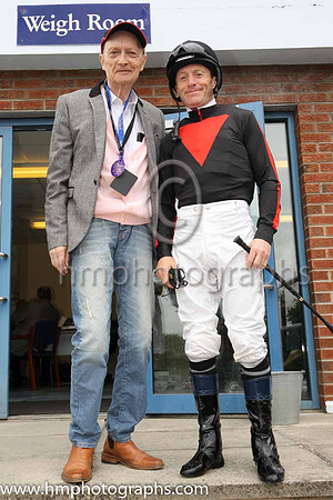 Ron McKnight and Kieren Fallon before the first race at Dowm Royal on 2016 Magners Derby Day