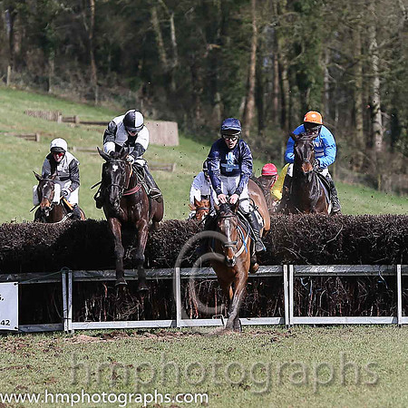 02nd BALLYHOWNE and B G Crawford ( 4 , LIGHT BLUE,navy seams; light blue, plain sleeves; light blue cap,purple star ) Trainer: S.R.B. Crawford,, Owner : Jill Davidson
