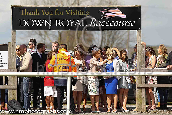 Spectators queue to enter Down Royal on May Day 2016