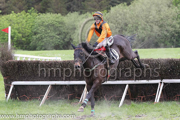 BRD SOMMERTON and H D Dunne ( 11 , ORANGE,black chevron; orange sleeves; orange cap,black hoop ) Trainer: Peter Maher,, Owner : Peter Maher