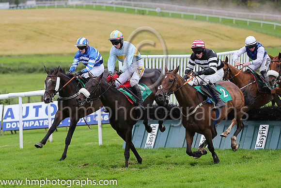 03rd Fiddle The Till and A Ring ( 8 , royal blue and white hoops ) Trainer - P J Rothwell