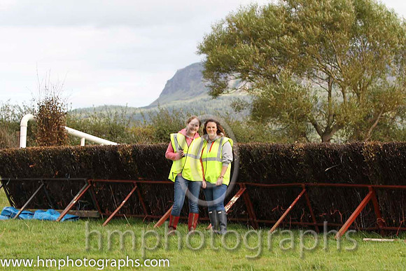Fence officials at the Route Point to Point Steeplechases at Limavady - FT8E8286-2