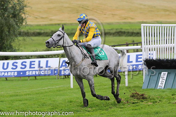 12th Nevada Rose and A McCurtin ( 15 , royal blue and yellow check ) Trainer - H Smyth