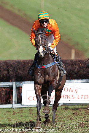 03rd VALMY BAIE (FR) and B O'Neill ( 18 , ORANGE; orange,green chevrons sleeves; orange  green hooped cap ) Trainer: D.M. Christie,, Owner : Ray Nicholas
