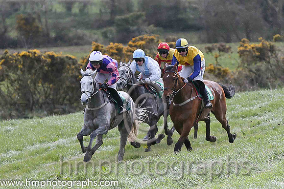 01st CORSKEAGH EXPRESS and N McParlan ( 5 , PURPLE,pink diamond; pink,purple diamonds sleeves; white cap,purple star ) Trainer: Mark Michael McNiff,, Owner : Racing Club Queen Maeve