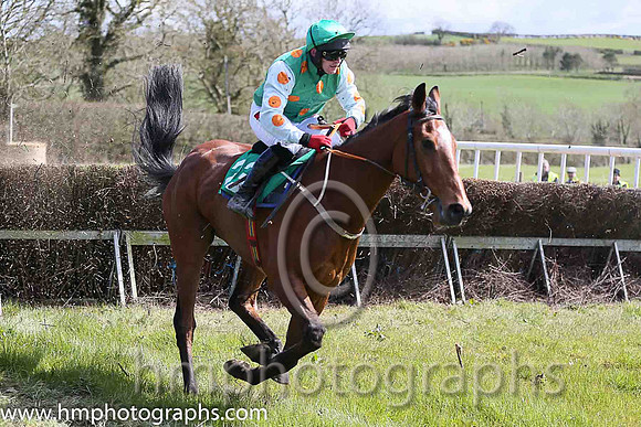 02nd WELSH'S CASTLE and R James ( 23 , EMERALD GREEN,orange spots; white,orange spots sleeves; emerald green cap ) Trainer: Sean Thomas Doyle,, Owner : Syndicate Monbeg