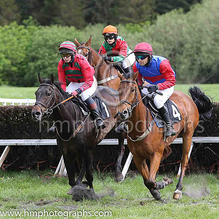 02nd NOT BEFORE EIGHT and Ms S Larkin ( 1 , EMERALD GREEN,red chevrons; red sleeves; red  emerald green hooped cap ) Trainer: D.M. Christie,, Owner : D.M. Christie
