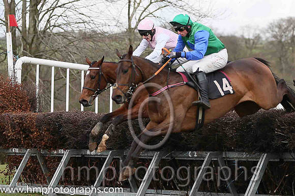 02nd GERMAINE and J J Codd ( 14 , EMERALD GREEN,royal blue diamond; royal blue sleeves; emerald green cap ) Trainer: W.F. Codd,, Owner : Partnership Doyle Racing
