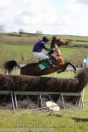 First Outcome (5, purple, black plain sleeves) and Jonathan Canavan,trainer L Lennon, owner J Canavan