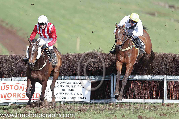 04th FRONTIER DANCER and N Gault ( 13 ,WHITE,black sash; white sleeves; yellow cap ) Trainer: Neil Gault,, Owner : Neil Gault