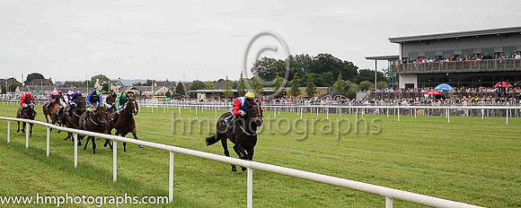 01st Lady Mega and Robbie Downey , trainer Edward Lynam winners of The Louis Roederer Handicap at Down Royal