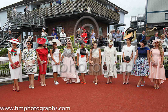 Finalists in the Magners Forbidden Flavours Best Dressed Lady Competition on Magners Derby Day at Down Royal. The prize was a Las Vegas Five Day Five star Holiday.