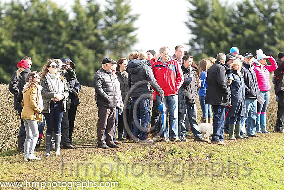 Spectators at East Antrim Hunt Point to Point at Loughanmore on Easter Tuesday