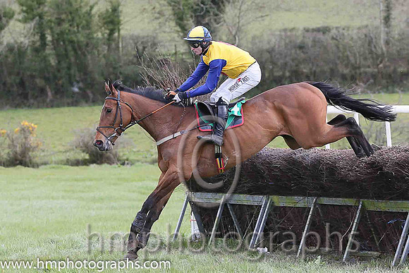04th BRINDACIER FATAL (FR) and J C Barry ( 4 , YELLOW,red diamond; dark blue, plain sleeves; yellow  dark blue qtd cap ) Trainer: V.L. Halley,, Owner : Sarah Keane