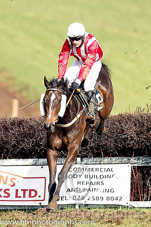 01st ANSEANACHAI CLISTE and M McConville ( 9 , RED  WHITE STRIPES; red, plain sleeves; white cap ) Trainer: Stephen McConville,, Owner : Michael McConville