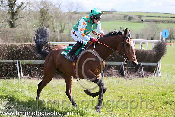 02nd WELSH'S CASTLE and R James ( 23 , EMERALD GREEN,orange spots; white,orange spots sleeves; emerald green cap ) Trainer: Sean Thomas Doyle,, Owner : Syndicate Monbeg