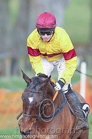 ROUGHANDTUMBLE and J C Barry ( 15 ,Antrim (H)?- SAFFRON,maroon hoop; saffron,maroon armlet sleeves; maroon cap ) Trainer: I. R. Ferguson,, Owner : Patrick F. Gormley
