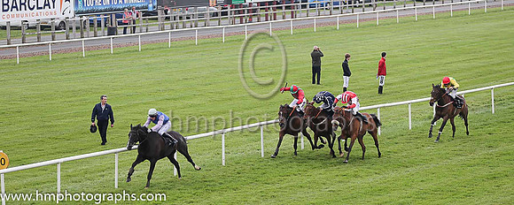 01st Fighting Days (13, royal blue, white sleeves ) and Shane Shortall, Trainer F Flood, Owner Kevin Cunningham and T Owens