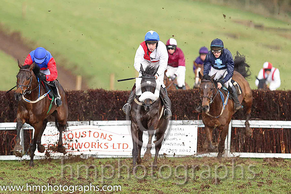MARTHA MAY and Miss A O;Sullivan ( 1 , ROYAL BLUE,red hoop; red sleeves; red cap ) Trainer: S. Michael Millar,, Owner : S. Michael Millar