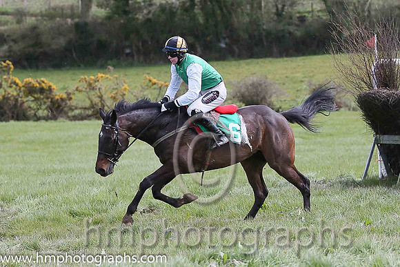 DALE BOY and H D Dunne ( 6 , GREEN; white sleeves; black  gold qtd cap ) Trainer: J. Woods,, Owner : J. Woods