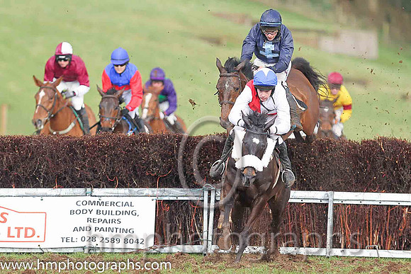 03rd SMILING JESSICA and J P McKeown ( 16 , PURPLE,green disc; purple sleeves; purple cap ) Trainer: R. McGlinchey,, Owner : R. McGlinchey