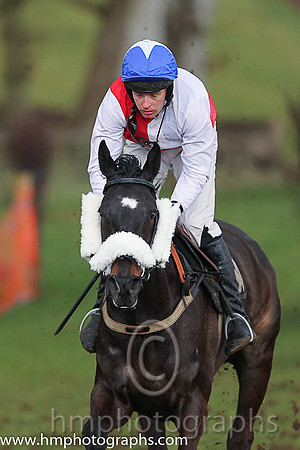 02nd LUCKY BUTTONS and M J O'Hare ( 11 , RED  WHITE QTD; white sleeves; blue cap,white star ) Trainer: Graham McKeever,, Owner : Racing Syndicate Ballynure Old Boys