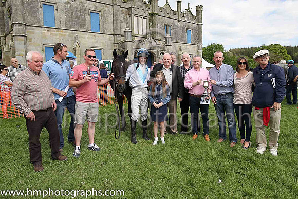 01st CHAMPIONE and M J O'Hare ( 2 , WHITE,light blue chevron; white sleeves; light blue cap ) Trainer: J.G. Cosgrave,, Owner : J.G. Cosgrave
