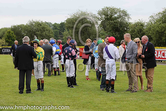 The parade ring at Down Royal on Magners Ulster Derby Day