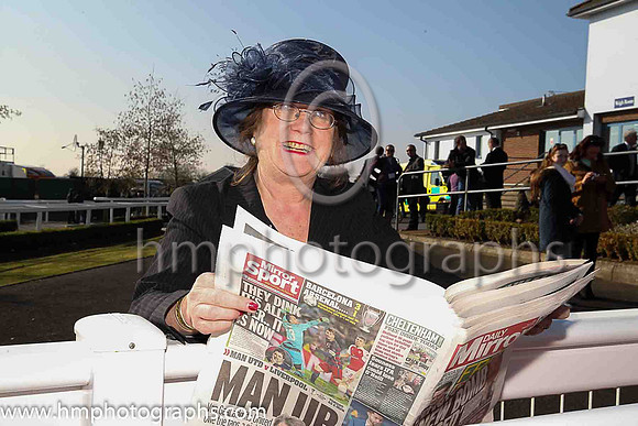 Jane Hardy , journalist at Down Royal on St Patricks Day