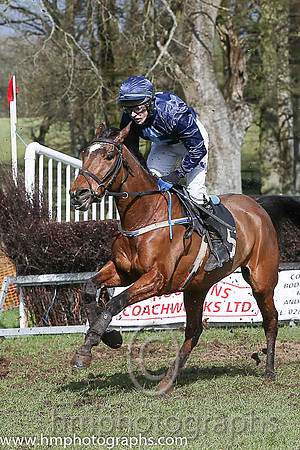 02nd RED CON ONE and B G Crawford ( 5 , DARK BLUE,light blue cross of lorraine; dark blue sleeves; dark blue cap ) Trainer: S.R.B. Crawford,, Owner : Christopher K. Johnson