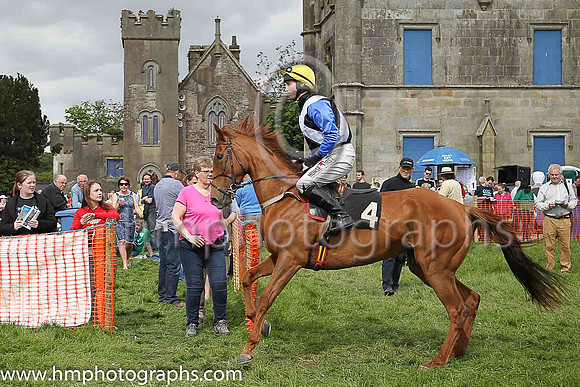 01st KINNACALLY and J C Barry ( 4 ,Antrim (H) - BLACK,white cross belts; blue sleeves; yellow cap ) Trainer: Paul McAleese,, Owner : William Logan