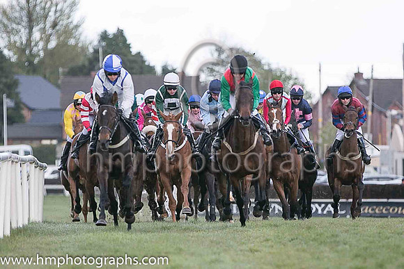 03rd Innocent Verdict ( 15 , royal blue, white cross sashes ) and Miss J M Mangan - Trainer : John Feane - Owner : P J Hyland
