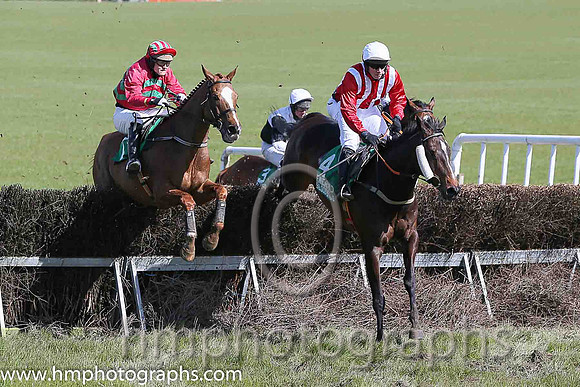 04th HOUSE OF BOURBON and Miss V Annan ( 7 , RED,emerald green chevrons; red sleeves; red  emerald green striped cap ) Trainer: Martina Dempsey,, Owner : Racing Club CAFRE (Enniskillen)