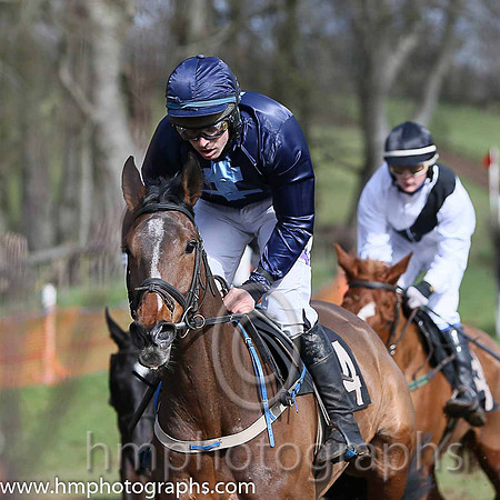 02nd BALLYHOWNE and B G Crawford ( 4 , LIGHT BLUE,navy seams; light blue, plain sleeves; light blue cap,purple star ) Trainer: S.R.B. Crawford,, Owner : Jill Davidson