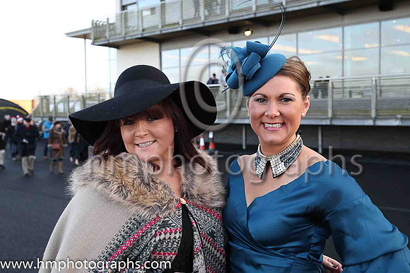 Jenny Montgomery and Deirdragh Murphy (clothes sponsored by Chic Fashions of Newry) at Down Royal on Boxing Day
