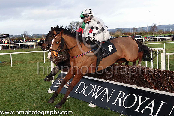 01st Moonlone Lane and J J Slevin ( 8 , white, large black spots ) Trainer - Paul Stafford , Owner - Michael Keegan