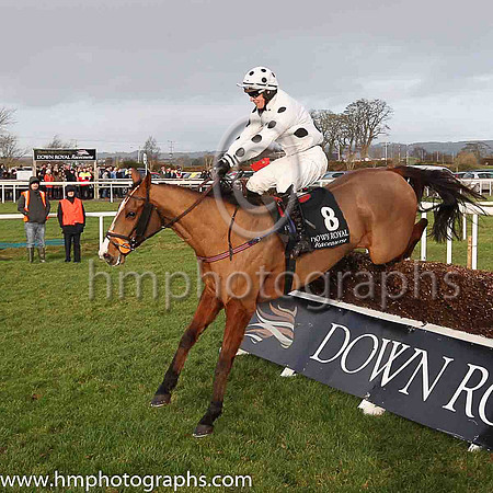 01st Moonlone Lane and J J Slevin ( 8 , white, large black spots ) Trainer - Paul Stafford , Owner - Michael Keegan