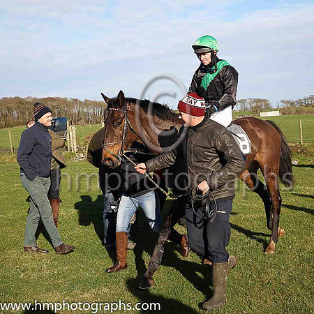 1st LOVEHERANDLEAVEHER and N McParlan ( 8 , BLACK,green sash; black sleeves; green cap ) Trainer: Caroline McCaldin,, Owner : D. Lennon