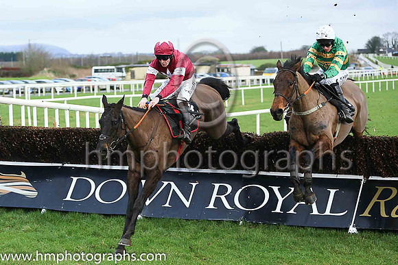 02nd Double Scores and D J Mullins ( 4 , maroon, white star ) Trainer - G Elliott , Owner - Gigginstown House Stud