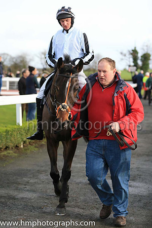 PU Bright Tomorrow and M J Bolger ( 3 , white, white and black striped sleeves ) Trainer - Mrs J Harrington , Owner - Michael Buckley