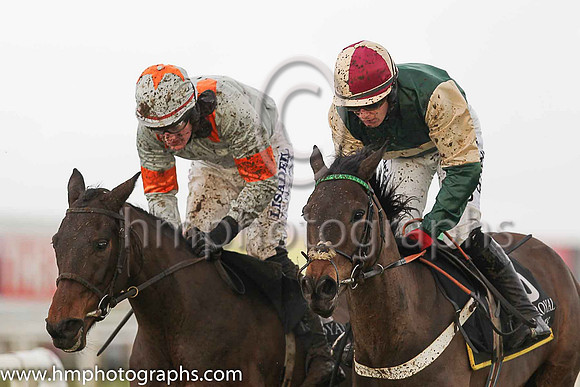 12th Hatters Hero and M A Enright ( 5 , dark green , beige hoop ) Trainer - E P Harty , Owner - Hatters Partnership