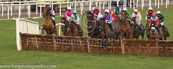 07th Tyrone Tiger and A W Short ( 13 , red and royal blue stripes ) Trainer - Miss S Barkley , Owner - Applepie Syndicate