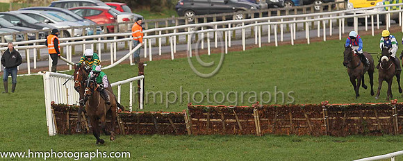 01st Camlann and Rachael Blackmore ( 4 , emerald green and mauve hlvd ) Trainer - J J Hanlon , Owner - Mrs A F Mee