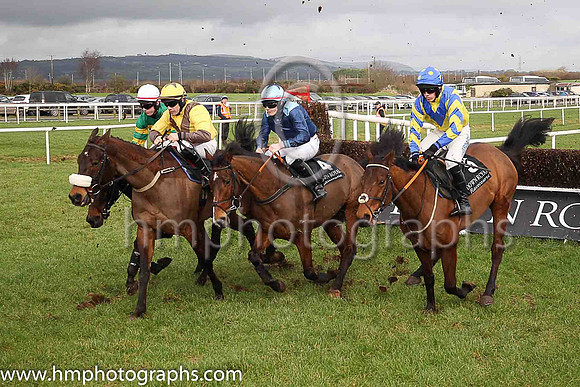 02nd James and R A Doyle ( 4 , dark blue, light blue epaulettes ) Trainer - I R Ferguson , Owner - Mrs R J Love