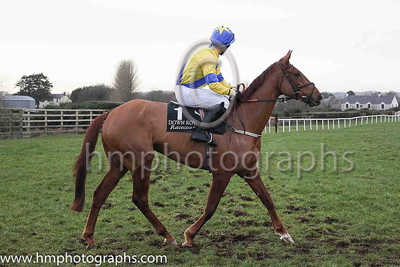 03rd Castle Clyde and Mr M J O'Hare ( 1 , yellow, royal blue sash ) Trainer - G Stewart , Owner - Mrs Stephanie Metcalfe