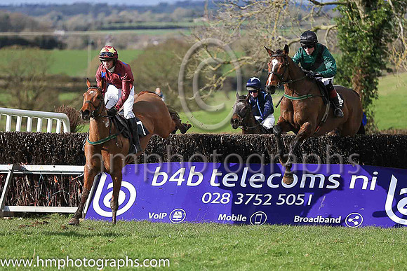 SIR DRUMMOND and S Kavanagh ( 4 , DARK GREEN,black sash; dark green sleeves; black cap ) Trainer: Brian W. Dougan,, Owner : Richard S. Gibson